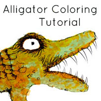 Alligator Coloring Tutorial | Carla SonheimCarla Sonheim